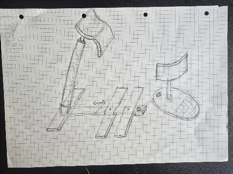 Hand-drawn design sketch 1